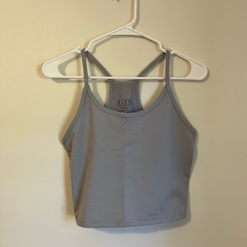 Fleo Gray Crop Top